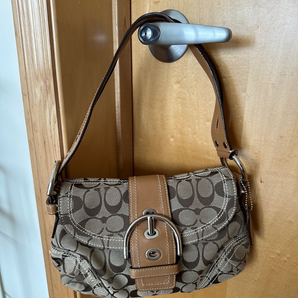 Vintage Coach Jacquard Soho Shoulder Bag